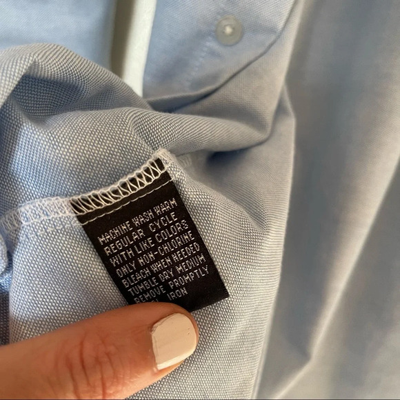 Vintage botany 500 unisex men’s women’s oversized blue button down shirt - Picture 11 of 12